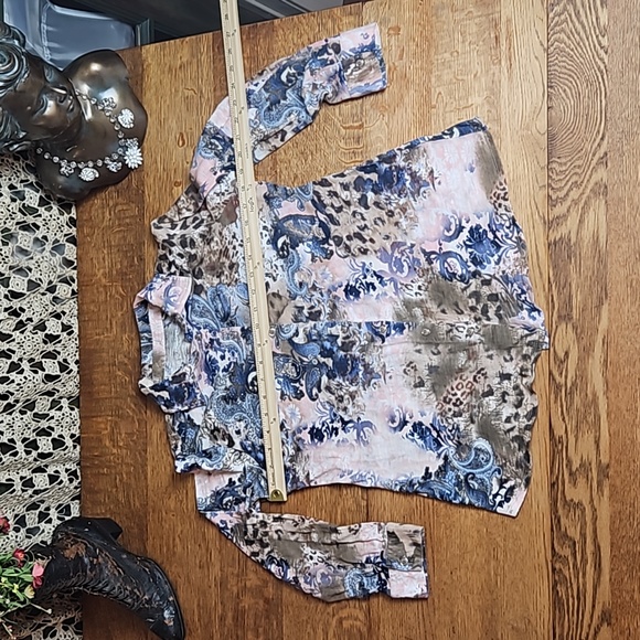 Soft Surroundings Long Sleeved Embellished Button Down Shirt - Picture 6 of 10